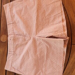 LOFT Peach Diamond-Patterned Shorts